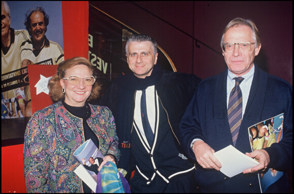 Marthe Villalonga, ANdre Valardy et Henri Garcin à l'Olympia en 1990.