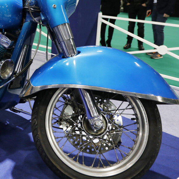 Retromobile 2022 Artcurial Ventes aux Encheres-La maison de vente aux enchères Artcurial dévoile La Harley-Davidson, Softail Heritage 1340 de 1990 dessinée pour Johnny Hallyday lui-même et surnommée " Laura Eyes Paris le 15 mars 2022 © Marc Ausset-Lacroix / Bestimage
