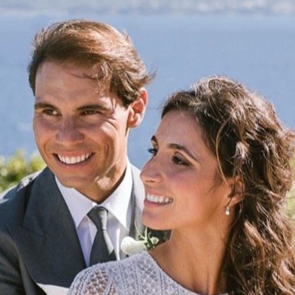 Rafael Nadal et son épouse Maria Francisca Perelló, le jour de leur mariage à Majorque.