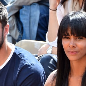 La chanteuse Shy'm était présente au Monte Carlo Country Club pour le Monte-Carlo Rolex Masters de tennis 2016 à Roquebrune Cap Martin le 13 avril 2016 pour soutenir son fiancé le tennisman français Benoit Paire qui a remporté son match contre le portugais Joao Sousa. Dans la tribune elle était au côtés de ses parents Philippe et Eliane, assis au second rang derrière elle, et de son frère Thomas. © Bruno Bebert / Bestimage