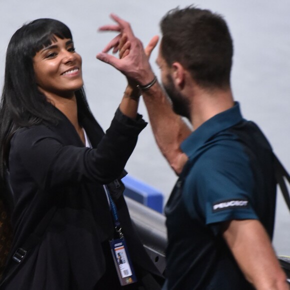 Shy'm et Benoît Paire lors du tournoi BNP Paribas Masters à l'AccorHotels Arena de Paris le 3 novembre 2015 © Giancarlo Gorassini