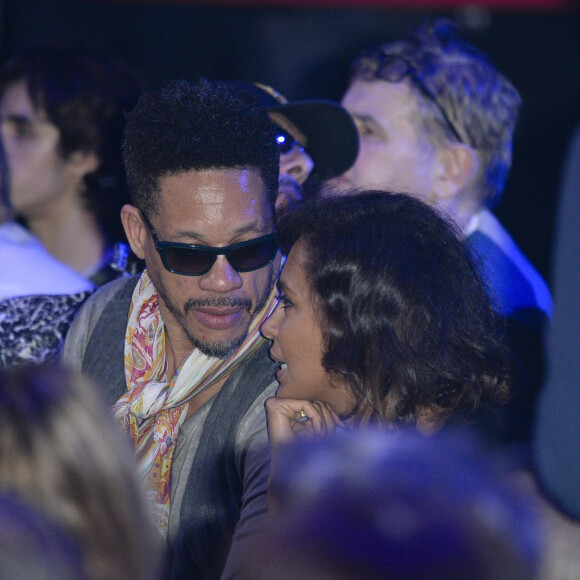 JoeyStarr et Karine Le Marchand au match de boxe "La Conquête" Acte 4 T.Yoka VS C.Leonet au palais des sports de Paris le 7 avril 2018 (Victoire de T.Yoka au 5 ème round) © Pierre Perusseau / Bestimage 