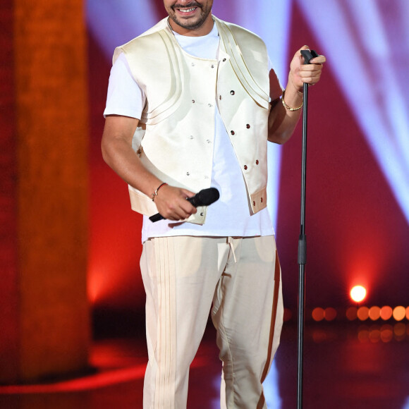 Exclusif - Kev Adams lors de la soirée du grand gala du "Marrakech du Rire 2022" pour la 10ème édition au palais El Badiî à Marrakech, Maroc, le 18 juin 2022. © Rachid Bellak/bestimage