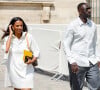 Omar Sy et sa fille Selly - Sorties du défilé de mode Homme printemps-été 2023 Louis Vuitton dans la cour Carrée du Louvre à Paris, France, le 23 juin 2022. © Veeren-Clovis/Bestimage 
