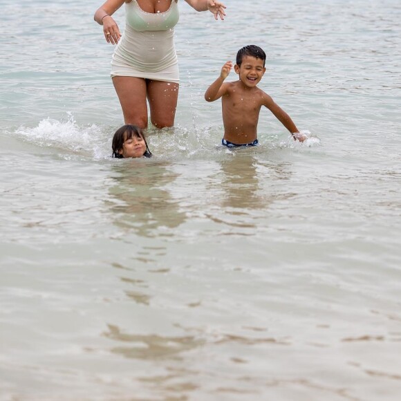 Cristiano Ronaldo et sa famille en vacances à Majorque.