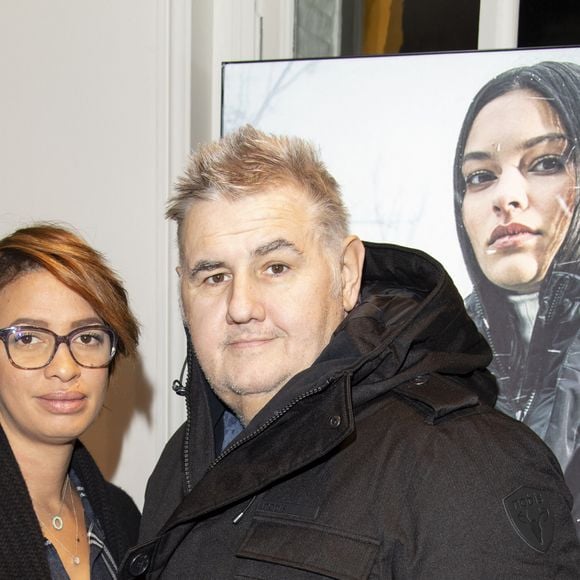 Pierre Ménes et sa femme Mélissa Acosta lors de la soirée "La Canadienne X Nobis" pour le lancement de la nouvelle collection Nobis dans leur nouvelle boutique au 39 rue du Four à Paris , le 13 novembre 2019. © Pierre Perusseau / Bestimage 