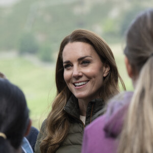 Catherine (Kate) Middleton, duchesse de Cambridge, lors d'une visite au centre d'entraînement à l'aventure Windermere des cadets de l'Air de la RAF à Cumbrie, Royaume Uni, le 21 septembre 2021. 
