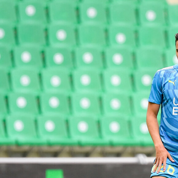 Florian Thauvin (OM) - Match de football en ligue 1 Uber Eats : Saint-Etienne remporte la victoire face à Marseille 1-0 au Stade Geoffroy Guichard le 9 mai 2021. © Christophe Saidi / Panoramic / Bestimage