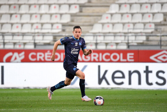 Florian Thauvin - Match de football en ligue 1 Uber Eats : Marseille bat Reims 3-1 à Reims le 23 avril 2021. © Anthony Bibard /Panoramic/Bestimage