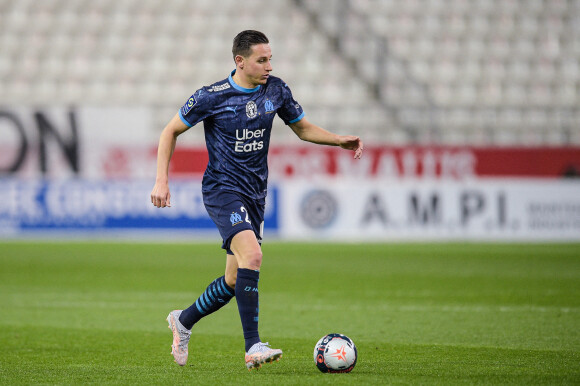 Florian Thauvin ( 26 - Olympique Marseille ) - - Match de football en ligue 1 Uber Eats : Marseille bat Reims 3-1 à Reims le 23 avril 2021. © Federico Pestellini /Panoramic/Bestimage