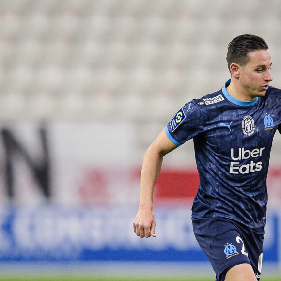 Florian Thauvin ( 26 - Olympique Marseille ) - - Match de football en ligue 1 Uber Eats : Marseille bat Reims 3-1 à Reims le 23 avril 2021. © Federico Pestellini /Panoramic/Bestimage