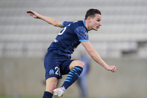 Florian Thauvin ( 26 - Olympique Marseille ) - - Match de football en ligue 1 Uber Eats : Marseille bat Reims 3-1 à Reims le 23 avril 2021. © Federico Pestellini /Panoramic/Bestimage