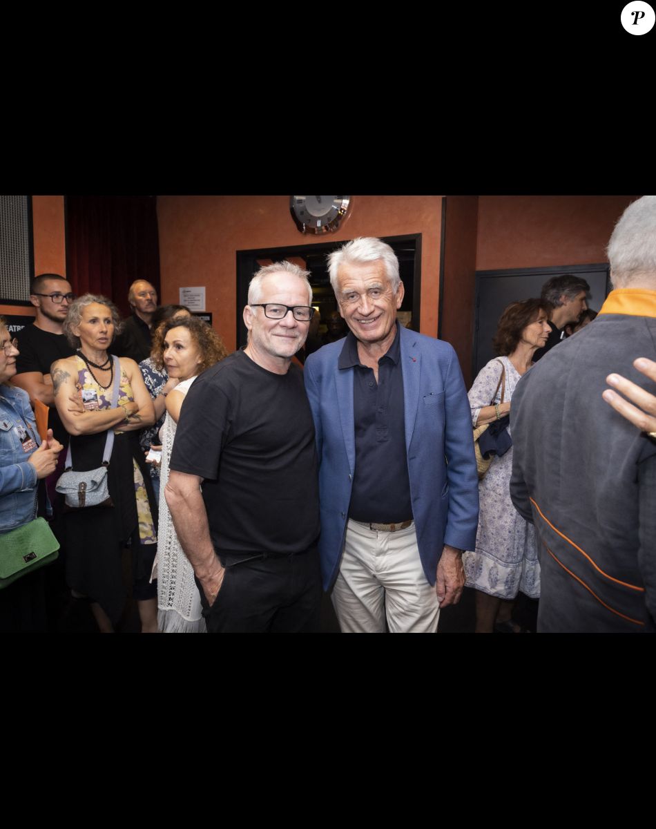Exclusif - Thierry Frémaux et Gilbert Coullier - Backstage du concert de Bernard Lavilliers à l'Olympia à Paris le 16 juin 2022. © Jack Tribeca / Bestimage