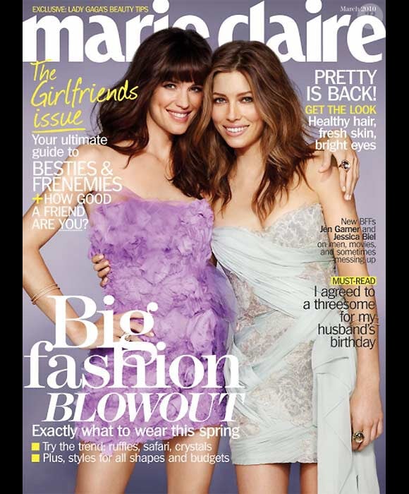 Jennifer Garner et Jessica Biel sur la couverture de Marie Claire