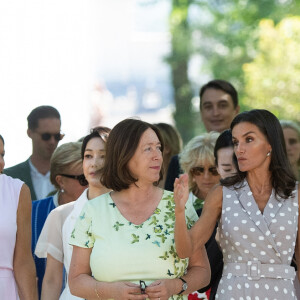 La reine Letizia d'Espagne avec Lydia Abela, Begona Gomez, Ingrid Schulerud, Emine Erdogan - Les concubins des chefs d'État de l'OTAN visitent le Palais Royal de La Granja de San Ildefonso au Real Sitio de San Ildefonso à Ségovie dans le cadre du 32ème Sommet de l'OTAN en Espagne, le 29 juin 2022.