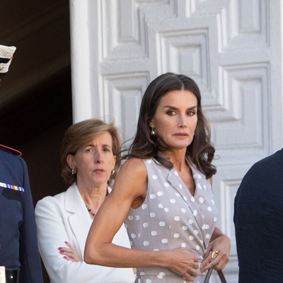 La reine Letizia d'Espagne - Les concubins des chefs d'État de l'OTAN visitent le Palais Royal de La Granja de San Ildefonso au Real Sitio de San Ildefonso à Ségovie dans le cadre du 32ème Sommet de l'OTAN en Espagne, le 29 juin 2022. 