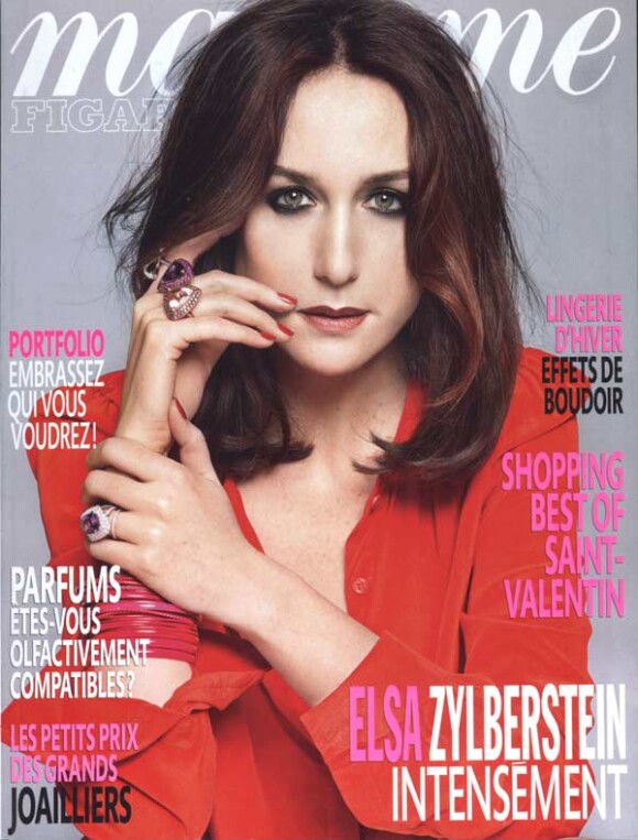 Elsa Zylberstein en couverture de Madame Figaro
