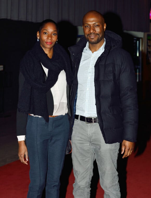 Harry Roselmack et sa femme Chrislaine - Première du film "Rosenn" lors de la 30ème édition du festival International du film d'amour à Mons en Belgique le 17 février 2014. 