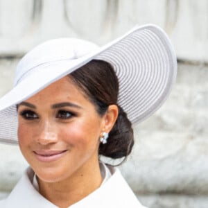 Meghan Markle, duchesse de Sussex - Les membres de la famille royale et les invités lors de la messe célébrée à la cathédrale Saint-Paul de Londres, dans le cadre du jubilé de platine (70 ans de règne) de la reine Elisabeth II d'Angleterre. Londres, le 3 juin 2022. 