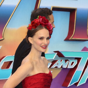 Natalie Portman et son mari Benjamin Millepied - Première du film "Thor: Love and Thunder" à Londres, le 5 juillet 2022.