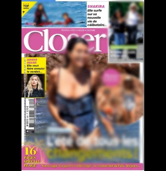 Couverture du magazine "Closer" du 8 juillet 2022