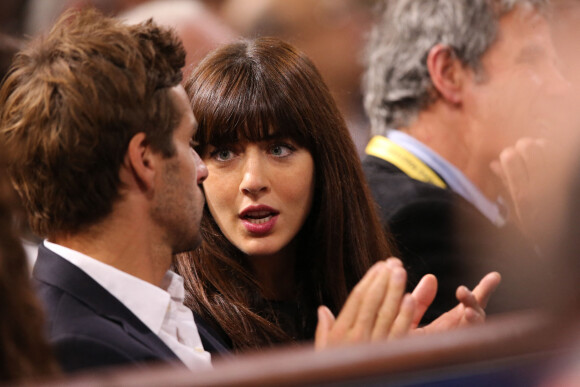 Nolwenn Leroy et Arnaud Clement assistent a l'Open Masters 1000 de Tennis Paris Bercy le 1er novembre 2013.