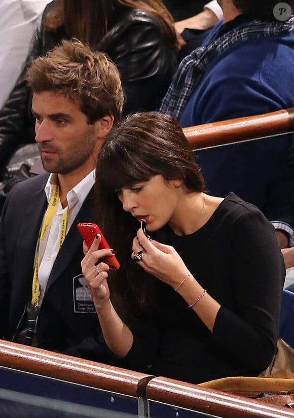 Nolwenn Leroy et Arnaud Clement assistent a l'Open Masters 1000 de Tennis Paris Bercy le 1er novembre 2013.