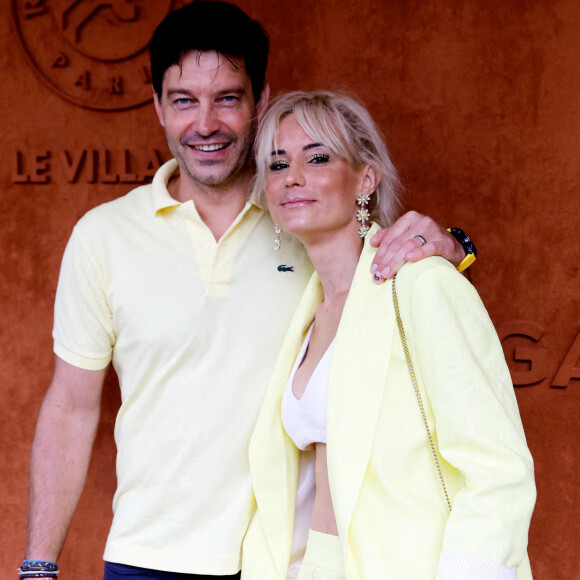 Elodie Gossuin et son mari Bertrand Lacherie au village lors des Internationaux de France de Tennis de Roland Garros à Paris, France. © Dominique Jacovides/Bestimage