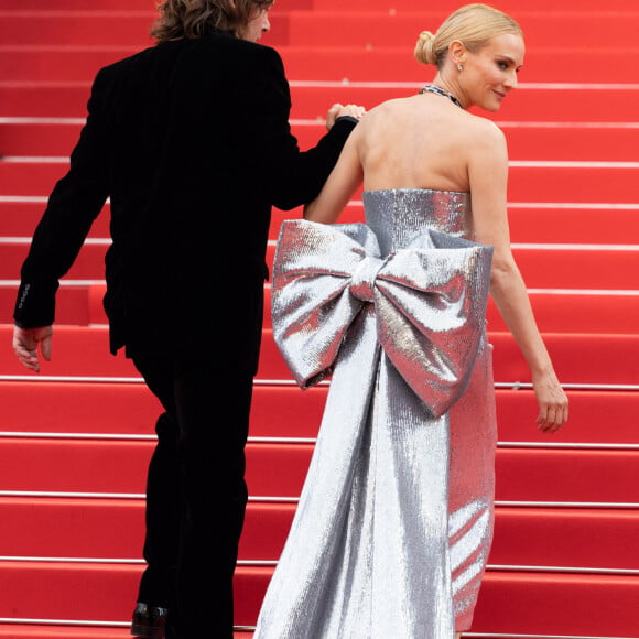 Norman Reedus et sa compagne Diane Kruger - Montée des marches pour la cérémonie de clôture du 75ème Festival International du Film de Cannes. Le 28 mai 2022 © Olivier Borde / Bestimage 