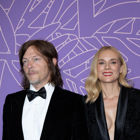 Norman Reedus et sa compagne Diane Kruger - Photocall du dîner du 75ème Festival International du Film de Cannes. Le 24 mai 2022 © Olivier Borde / Bestimage 