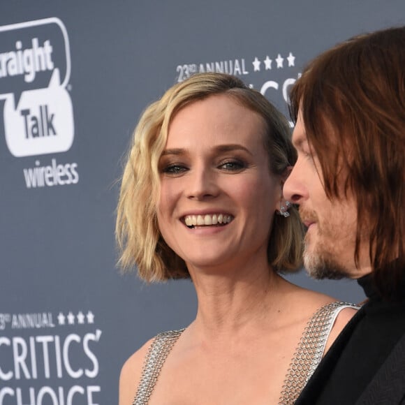 Diane Kruger et son compagnon Norman Reedus lors des "23ème Critics Choice Awards" au Barker Hangar à Los Angeles, le 11 janvier 2018. © Chris Delmas/Bestimage 