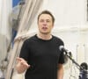 Elon Musk donne une conférence de presse après le retour sur terre du vaisseau Spacecraft en provenance de la station spatial internationale le 13 juin 2012. © Bob Daemmrich/ZUMA Wire / Bestimage 