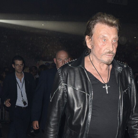 Johnny Hallyday au concert de Patrick Bruel a Bercy le 22/06/2013