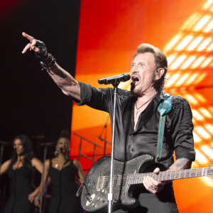 Exclusif - Johnny Hallyday en concert au POPB de Bercy et au Theatre de Paris a Paris - Jour 2 de la tournee "Born Rocker Tour". Le 15 juin 2013
