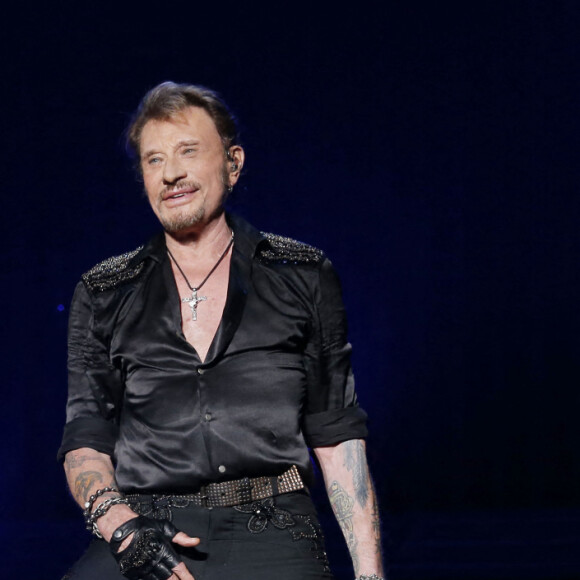 Exclusif - Johnny Hallyday en concert au POPB de Bercy a Paris - Jour 2 de la tournee "Born Rocker Tour". Le 15 juin 2013