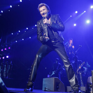 Exclusif - Johnny Hallyday en concert au POPB de Bercy a Paris - Jour 2 de la tournee "Born Rocker Tour". Le 15 juin 2013
