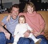 Johnny Hallyday, Nathalie Baye et leur fille Laura Smet.