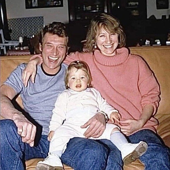 Johnny Hallyday, Nathalie Baye et leur fille Laura Smet.