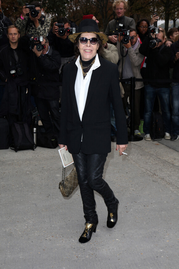 La chanteuse Dani - Arrivees des people au defile de mode "Chanel", collection pret-a-porter printemps-ete 2014, au Grand Palais a Paris. Le 1er octobre 2013 