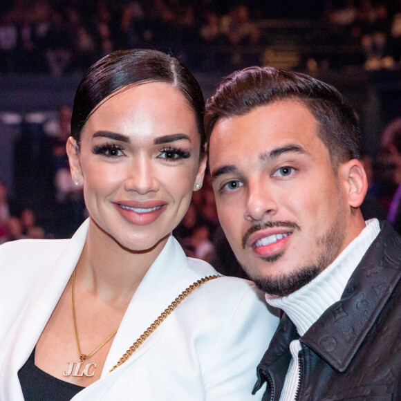 Exclusif - Jazz (JLC Family) et son mari Laurent - People au spectacle de Malik Bentalha "Encore" au Dôme de Paris - Palais des Sports à Paris le 20 février 2020. © Cyril Moreau/Bestimage 