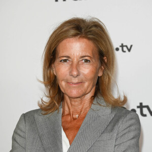 Claire Chazal au photocall pour la conférence de presse de rentrée de France TV à la Grande Halle de la Villette à Paris, France, le 6 juillet 2022. © Coadic Guirec/Bestimage