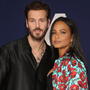 Matt Pokora et sa femme Christina Milian au photocall lors de la première du film "Ambulance" à Los Angeles. 