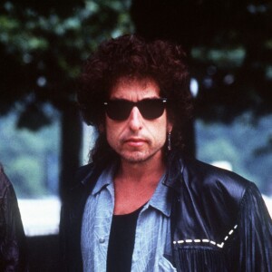 Le folkloriste américain Bob Dylan le 17 août 1986