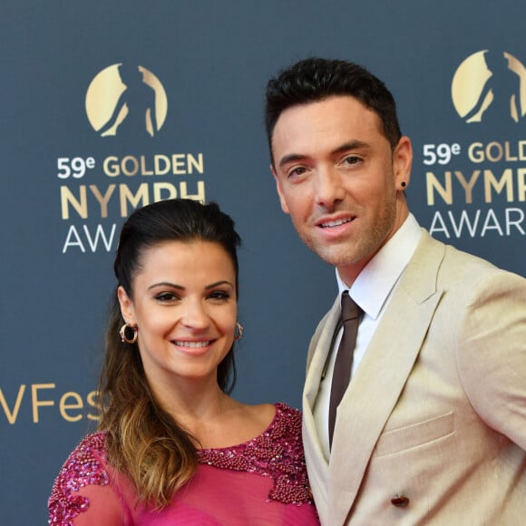 Denitsa Ikonomova (robe Christophe Guillarmé) et Maxime Dereymez - Soirée de clôture du 59ème Festival de Télévision de Monte Carlo au Grimaldi Forum à Monaco, le 18 juin 2019. © Bruno Bebert/Bestimage 