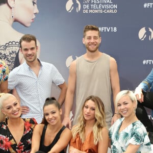 Maxime Dereymez, Emmanuelle Berne, Guillaume Foucault, Jade Geropp, Denitsa Ikonomova, Christian Millette, Katrina Patchett et Yann-Alrick Morteuil - La troupe de "Danse avec les Stars" lors d'un photocall à l'occasion du 58ème Festival de Télévision de Monte-Carlo au Grimaldi Forum à Monaco. Le 19 juin 2018 © Denis Guignebourg / Bestimage