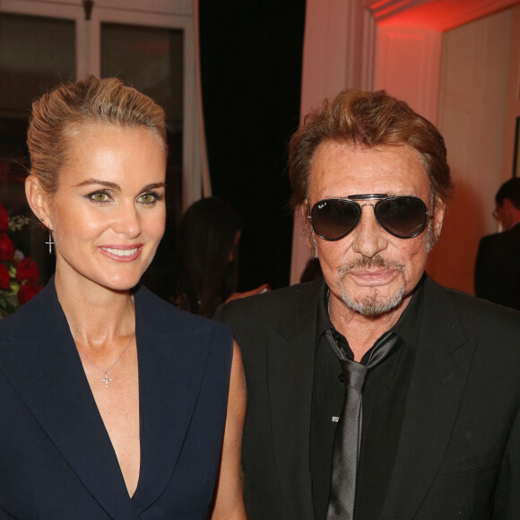 Exclusif - Laeticia Hallyday et Johnny Hallyday - Inauguration du Show Room Parisien De Grisogono et lancement de la montre "Crazy Skull" à Paris le 23 octobre 2014. 
