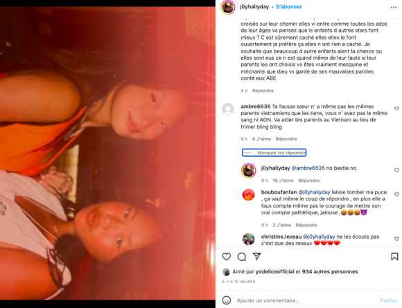 Joy Hallyday, violemment critiquée sur son compte Instagram