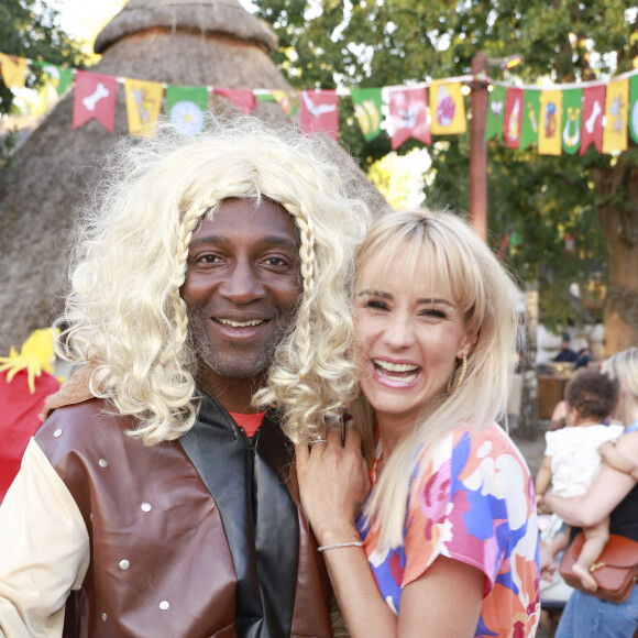 Exclusif - Kamini Zantoko, Élodie Gossuin (Miss France 2001) lors de l'opération "L'été gaulois fait son grand retour au Parc Astérix" à Plailly le 8 juillet 2022. © Christophe Aubert via Bestimage 