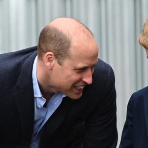 Le prince William, duc de Cambridge, le prince George de Cambridge et la princesse Charlotte de Cambridge en visite au château de Cardiff, Royaume Uni, le 4 juin 2022, à l'occasion du jubilé de platine de la reine d'Angleterre. 