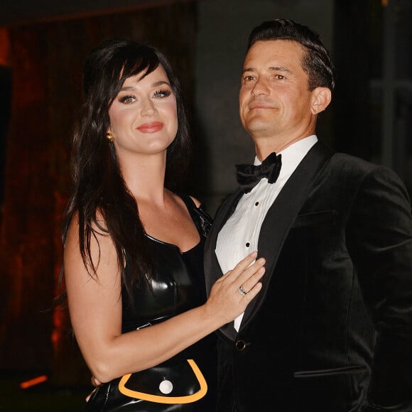 Katy Perry et son fiancé Orlando Bloom - People à la soirée de gala de l'Academy Museum of Motion Pictures à Los Angeles, le 25 septembre 2021. 